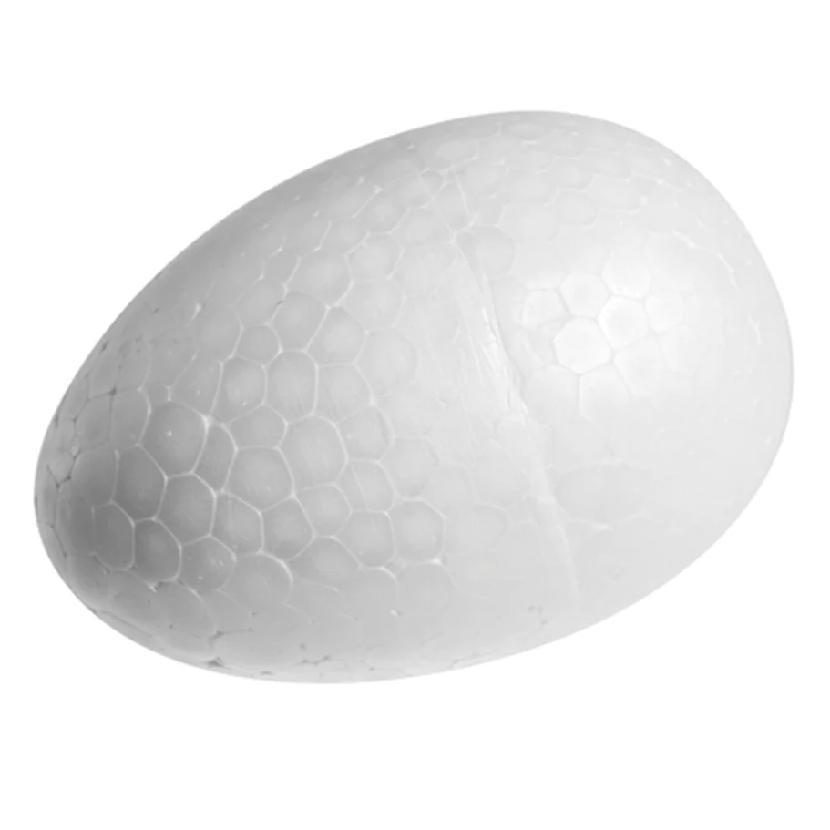 White Smooth Wholesale Virgin EPS Diy Polystyrene Foam Polyfoam Styrofoam Eggs 14 Cm For Christmas Decoration