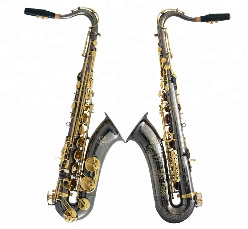 
Professional Case Black Nickel Plated and Gold Keys B Flat Tenor Saxophone 