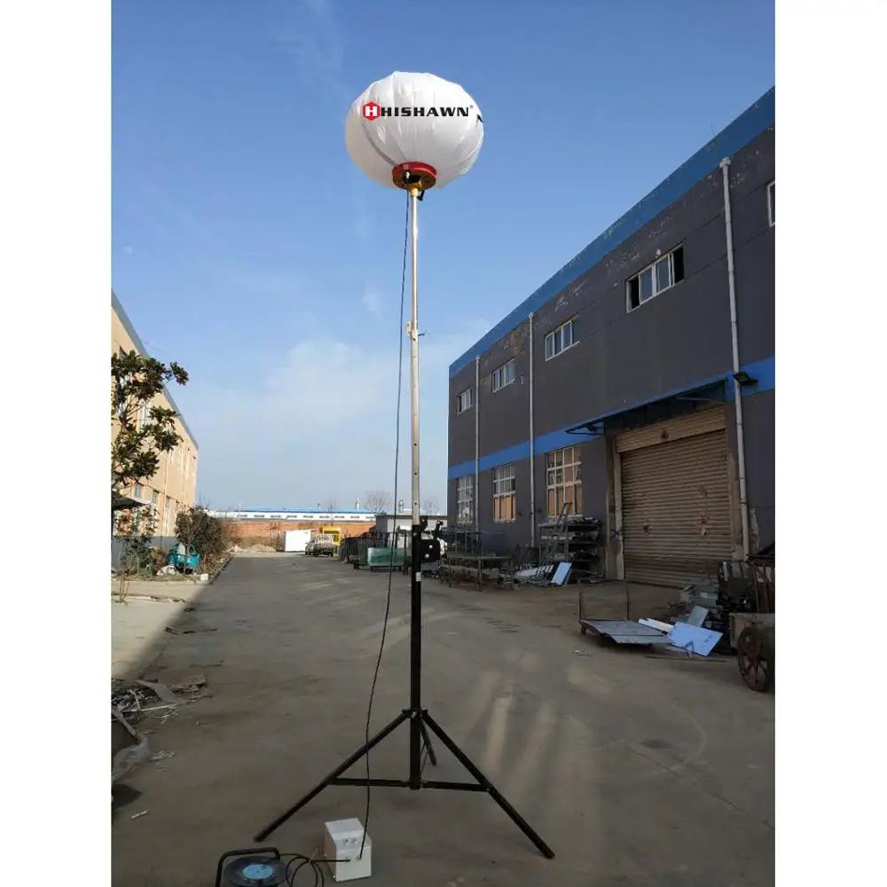 4.5m high telescopic mast manual lift tripod balloon lighting tower
