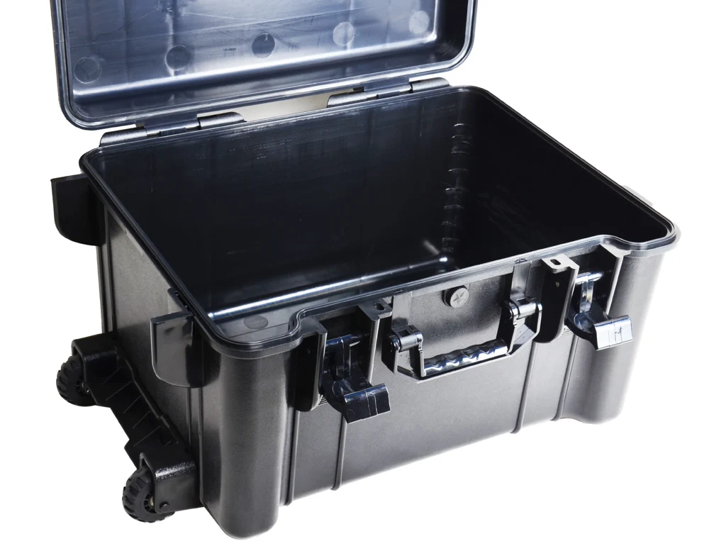 Hengtime OEM service portable ABS plastic large trolley tool case on wheels with foam