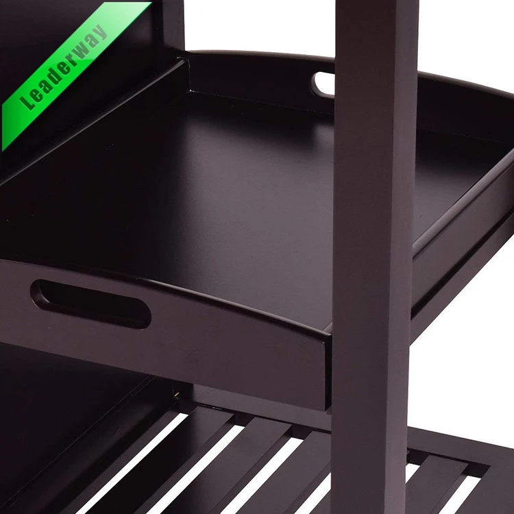 3 Layers 2 Drawer Kitchen Vegetable Storage Island Trolley Kitchen Furniture For Home Restaurant Use