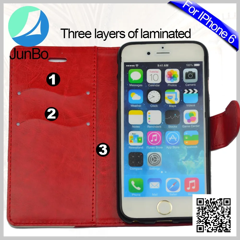 Многоцветный Оптовая Сотовый Телефон Случае для iphone 6, JunBo Марка Новые Крышки Мобильного Телефона