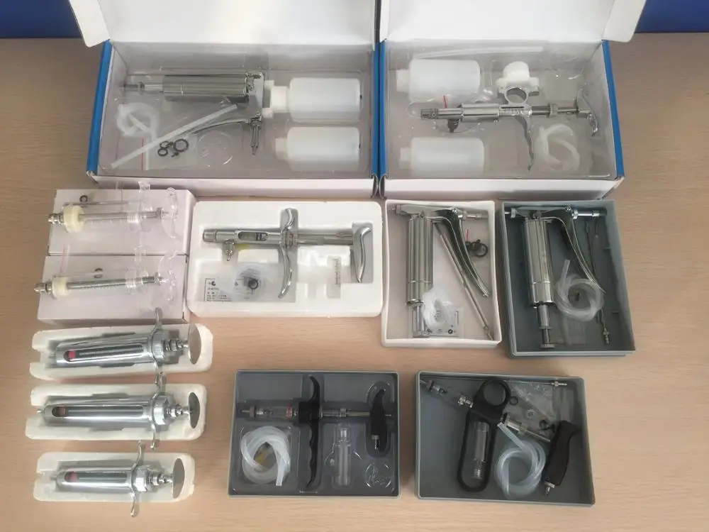 Automatic Veterinary Syringe Gun Poultry Vaccinator Equipment Animal Syringe Injector For Livestocks