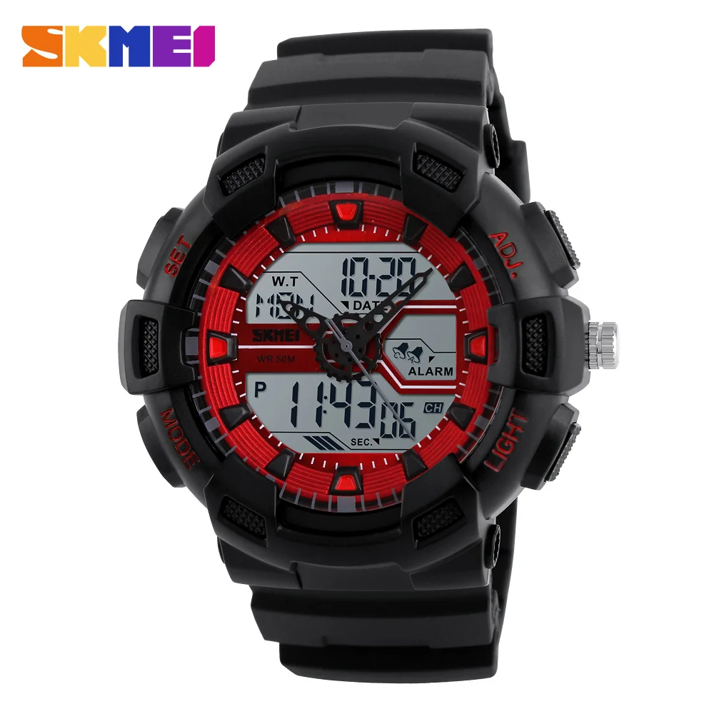 Skmei best seller 1189 analog digital man sport watches 3 time strap watch movement wholesale