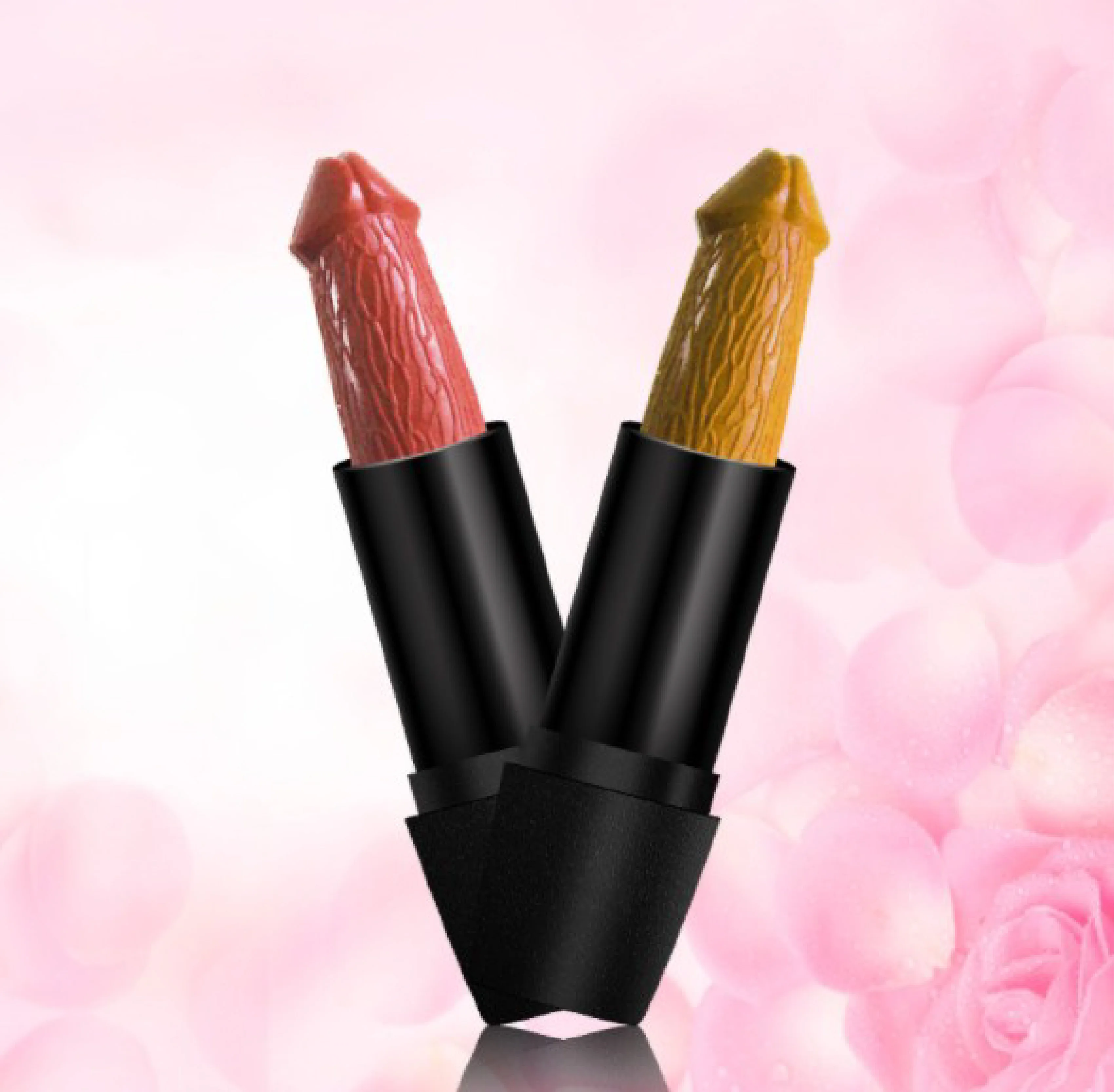 Your own brand glitter matte smooth lipstick creamy kissable shadow penis lipstick