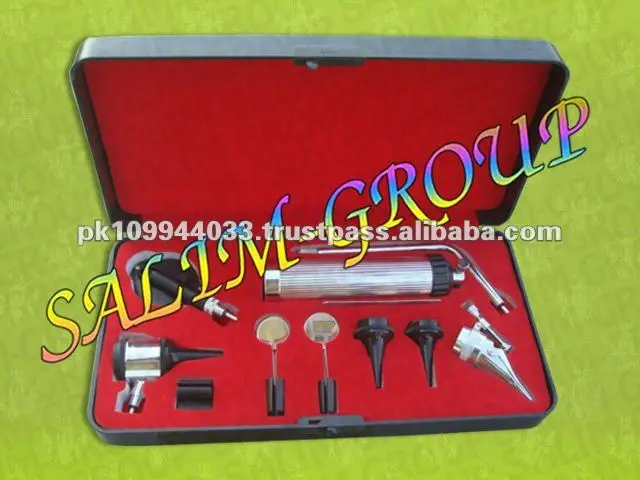 Ophthalmoscope Set ENT Diagnostic Set Steel Silver Reusable PK Manual MIRROR or Satin FINISH More Than 5 Years Surgical Room