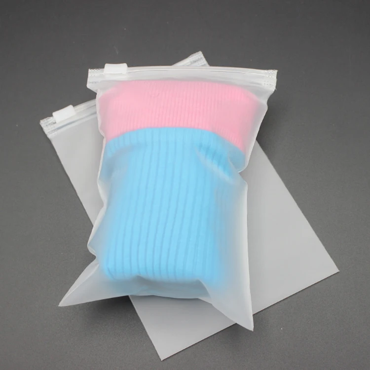 Reclosable Custom Printed Slider Zipper Matte Plastic CPE Clothing Packaging Bag*