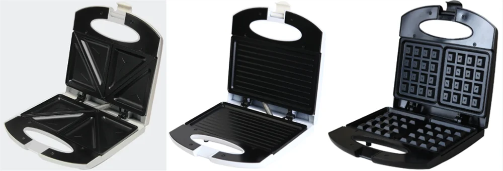 Cool touch non-stick  grill sandwich maker with stainless steel cover
