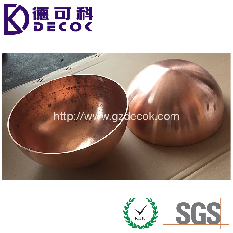 Copper hemisphere 20 inch hollow half copper ball