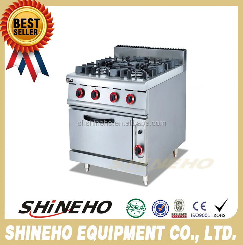 W002 универсальная промышленная из нержавеющей стали газовая плита с 4 горелки и коксового газа