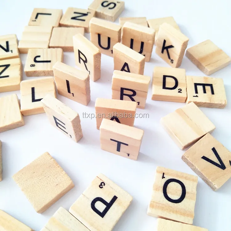 NEW Scrabble Letters - Wood Pieces - Great for Crafts, Pendants, Spelling