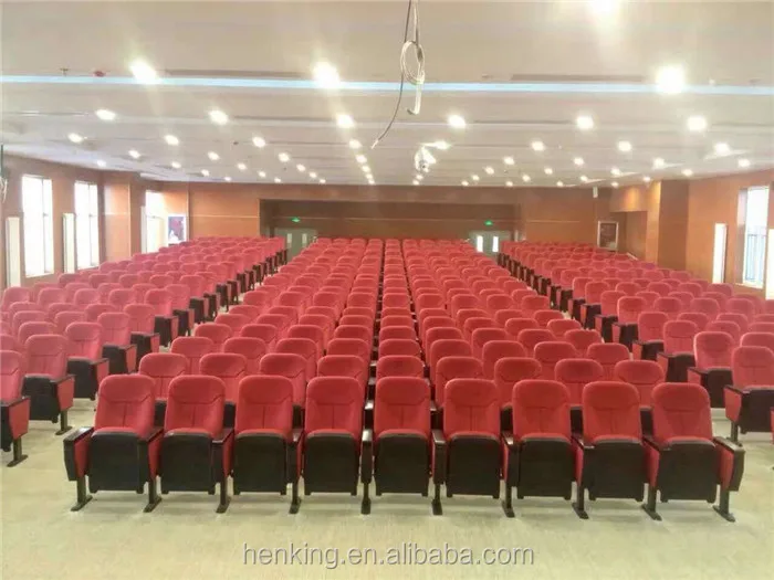 Theater Furniture Interlocking School Chair VIP Fabric Cushion Stadium Chair University Lecture Hall Folding Auditorium Chair