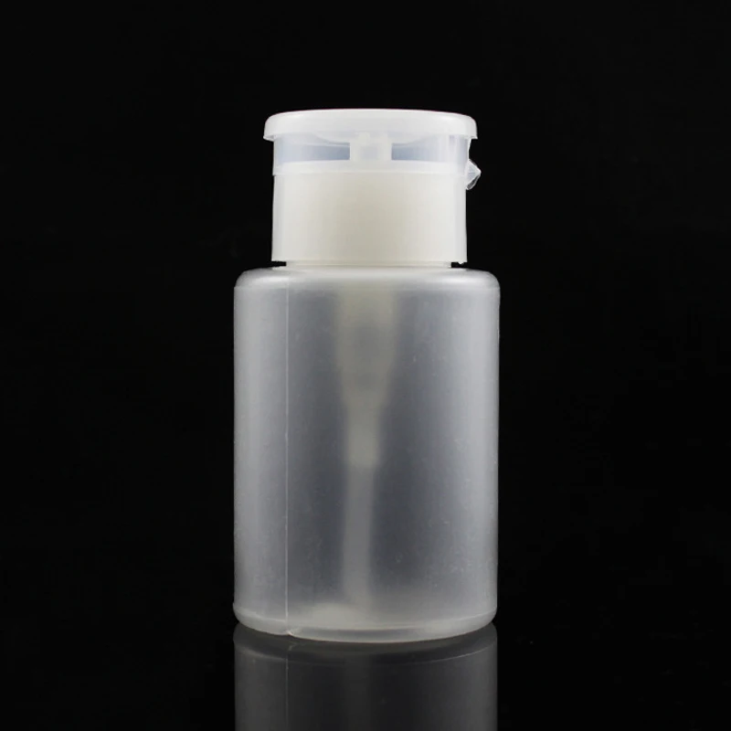 free shipping 120ml Wash Remover Cleanser Bottle Pump Dispenser Nail Art Polish Remover Cleaner Acetone Bottle
