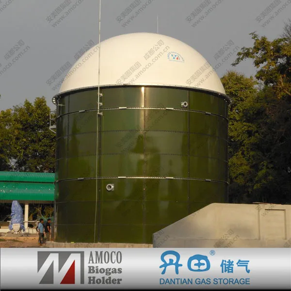 AMOCO Popular Anaerobic Digester, Enamel Steel Tank for Biogas Plant