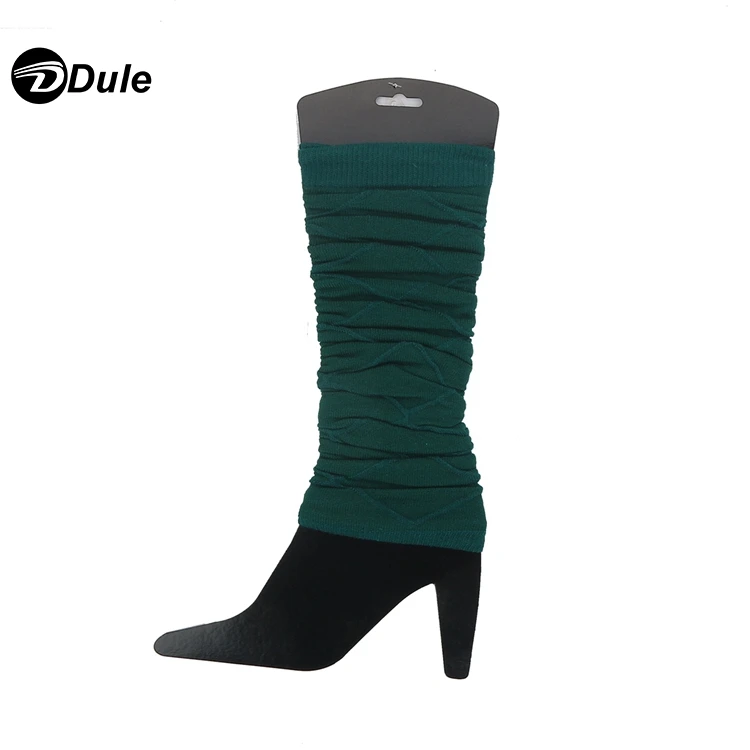 Женские зимние гетры однотонные вязаные крючком кружевные Обрезанные вязаные носки