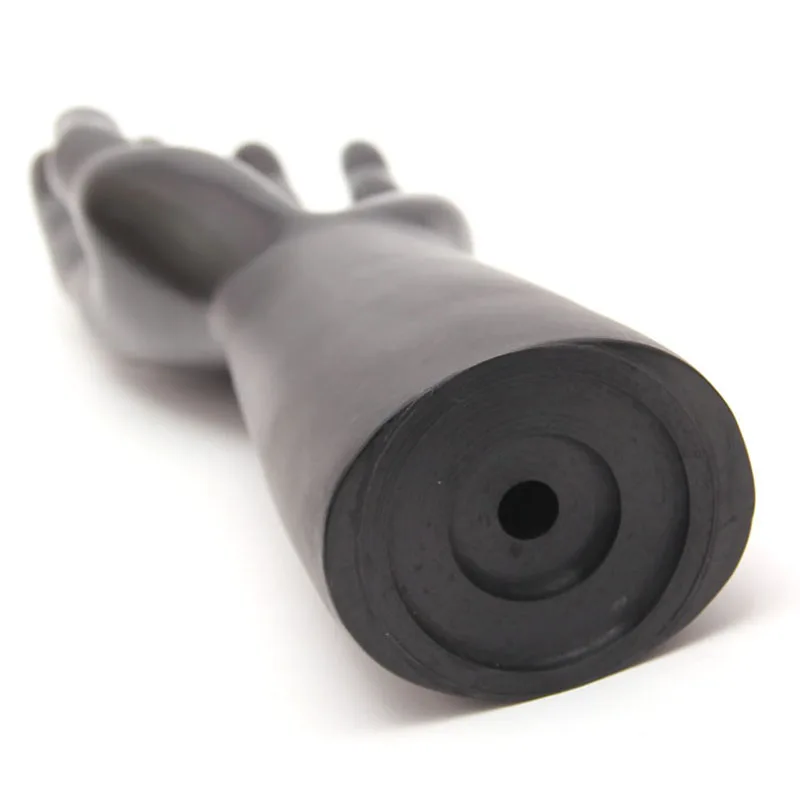 One Pair Black Skin Plastic PVC Male Mannequin Hand Gloves Display Hands