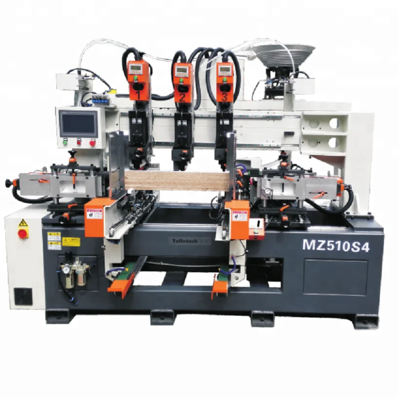 
double end boring machine with dowel insertion for cabinet 