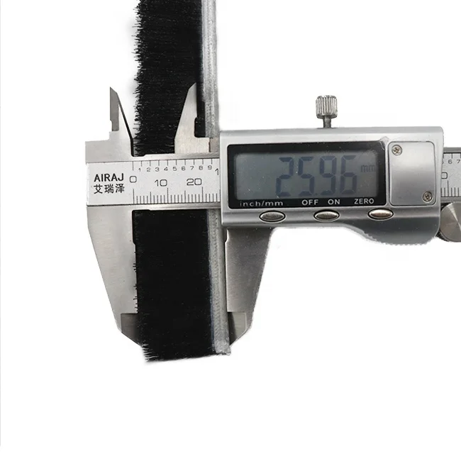 
Door window sealing strip brush with aluminum bottom 