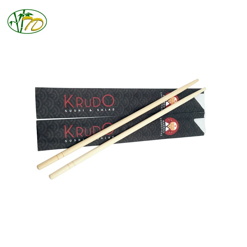 Hot Popular Logo Printing Round Bamboo Disposable Chopstick new style 20cm bamboo round chopstick