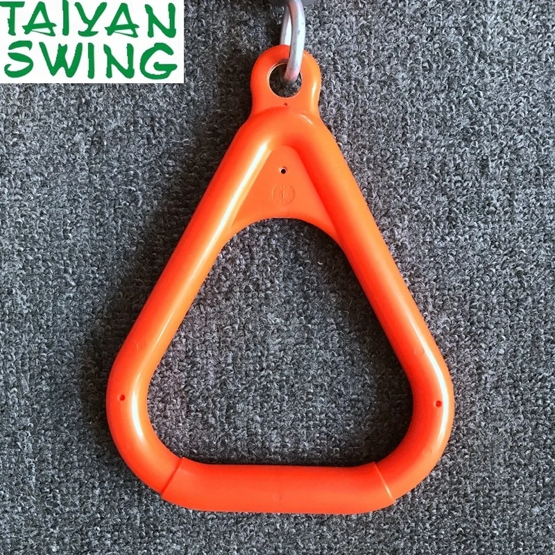 Outdoor Heavy Duty 18" Trapeze Swing Bar with Rings Powder Coated Chains