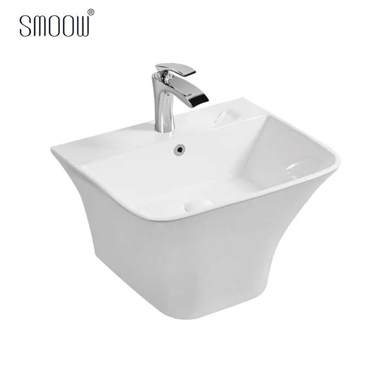 China manufacture handmade bathroom sink art wash basin with square design