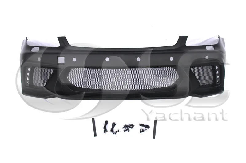 Торговая гарантия, передний бампер из стекловолокна FRP, подходит для 2005-2010 MB W219 CLS Sedan WA Black BE Style, передний бампер