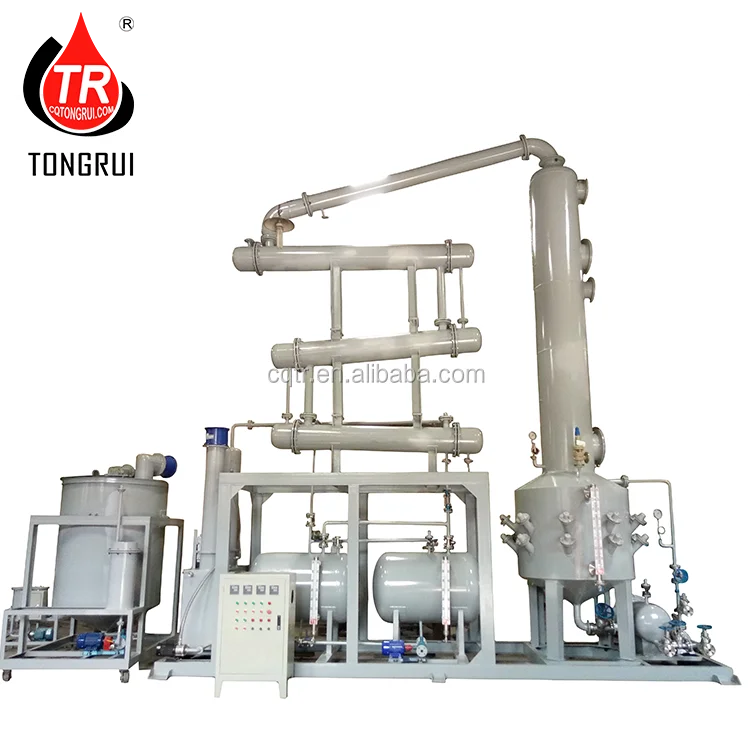 High tech PLC control waste oil pyrolysis distillation to diesel plant
