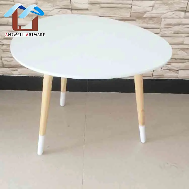 
Modern Custom Size Discount Oval Shape White Coffee Small Home Decoration Table 
