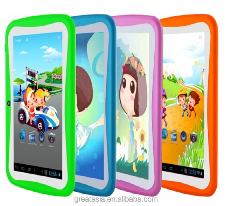 Оптовая продажа; Низкая цена; 7 дюймов Развивающие детские планшеты ПК Android 5,1 с резиновым чехлом Wi-Fi для планшетных ПК