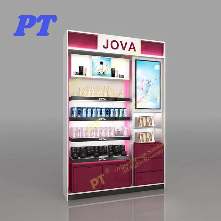 makeup storage cabinet, skincare product display, cosmetic display cabinet and showcase