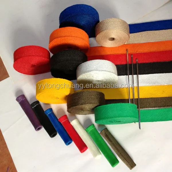 black turbo manifold exhaust header thermal wrap