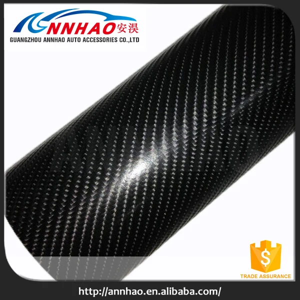 Прочная ПВХ Конструкции Кузова Автомобиля Фильм 4D Черный Углеродного Волокна Винил Наклейки