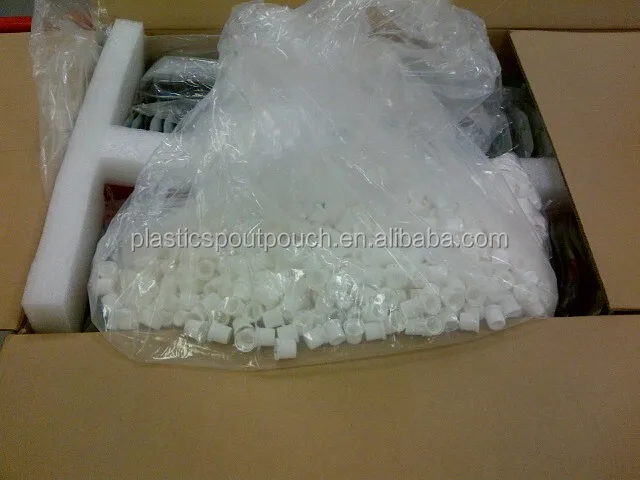 Plastic rail for pouches running in filling machine