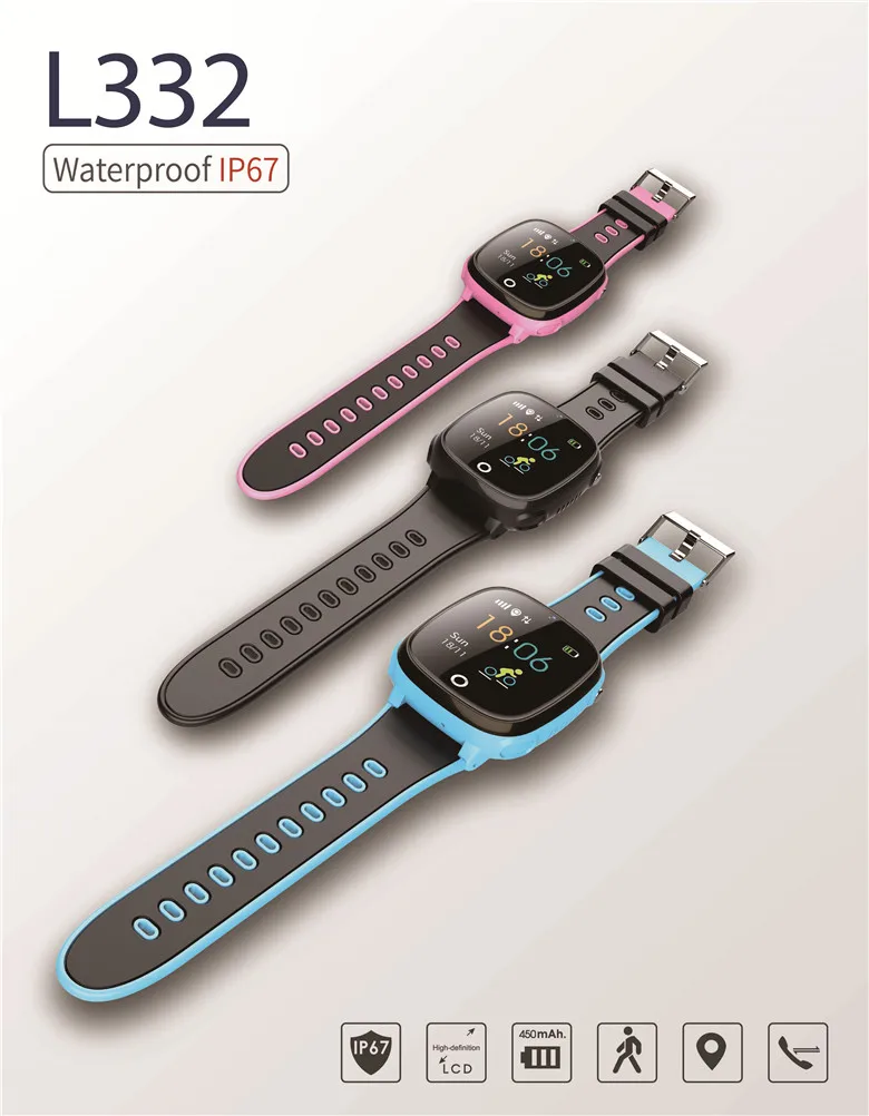 Умные часы LICHIP L332, детские часы, gps трекер, gps