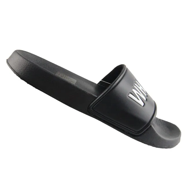 Wholesale Custom Logo Fashion 2019 new flat sandals lady shoes PU Men Footwear Slide Sandals