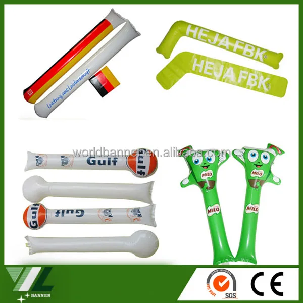 
noise making cheerleader inflatable pvc banger air stick 