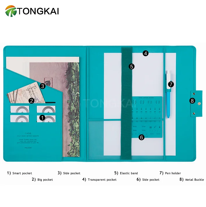 Business padfolio A4 document folders with interior bag executive padfolio