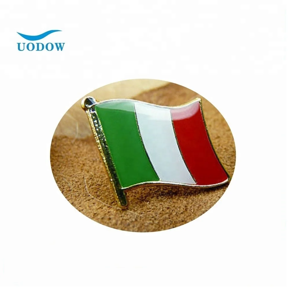 Italian flag lapel pin Country Flag gold plating Enamel Pins