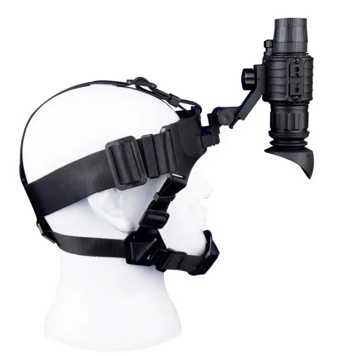 Gen2+ Head/Helmet Mounted Night Vision Monocular with Infrared and 1X night vision objective lens