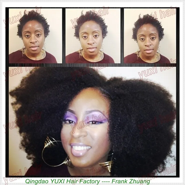 Yuxi hair brand luxury quality afro kinky human hair