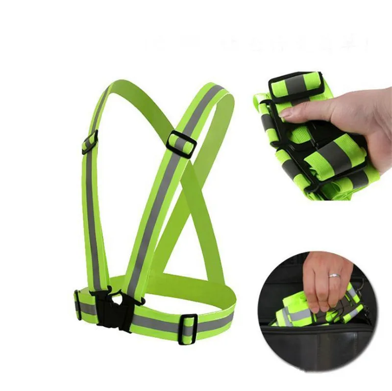 Safe Reflective Elastic Vest Belt Outdoors Night Running Biking Safety Simple Portable Band