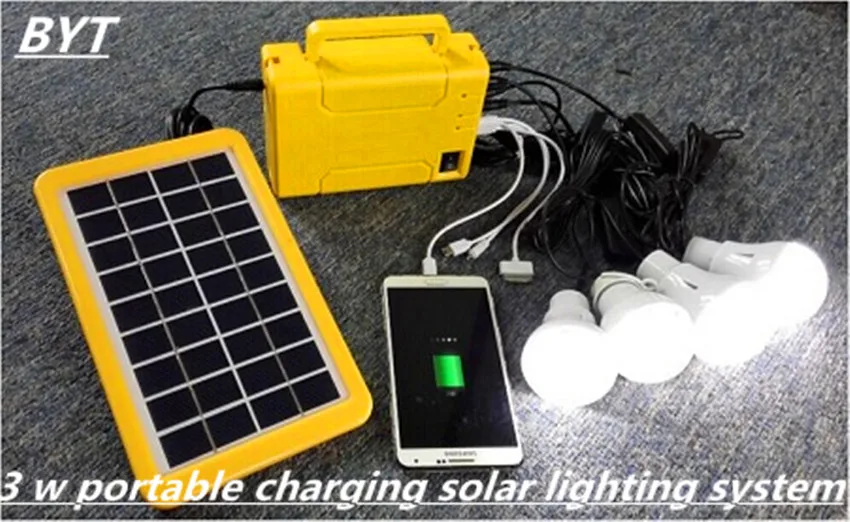 Portable Charging System Rechargeable Battery Solar Power