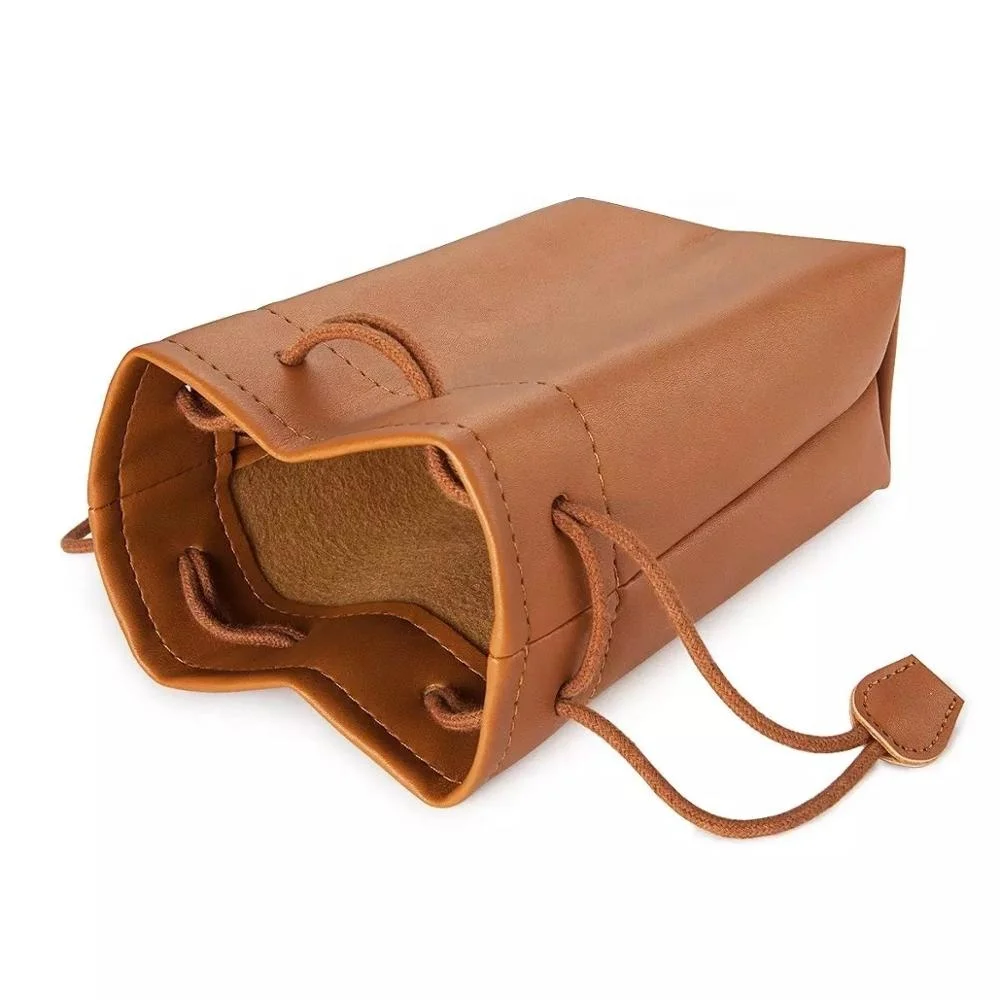 PU Leather small Drawstring Bag Camera pouch