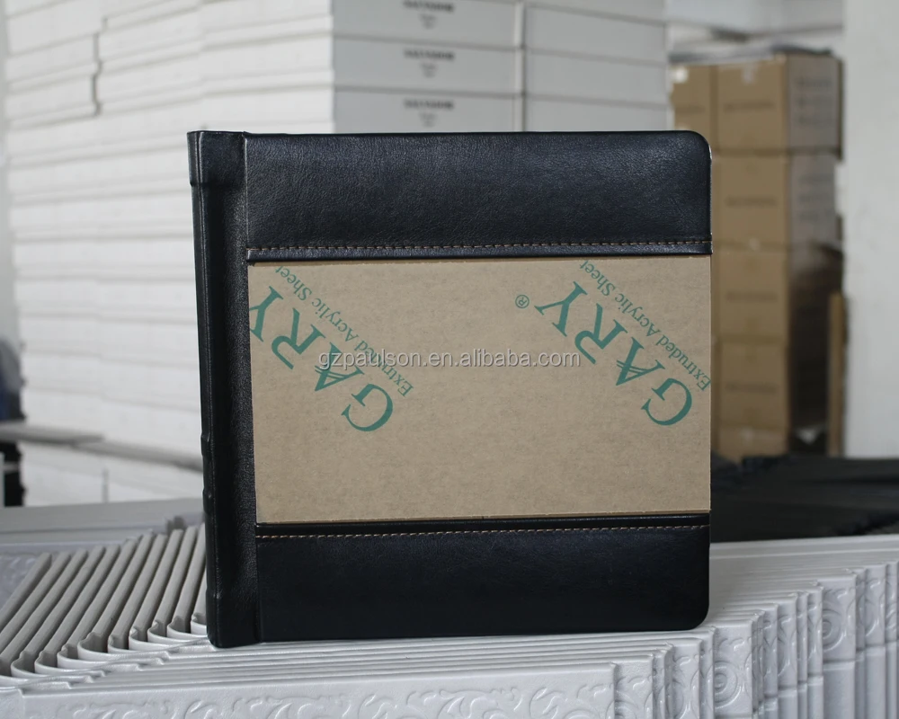 
leather with acrylic album cover 