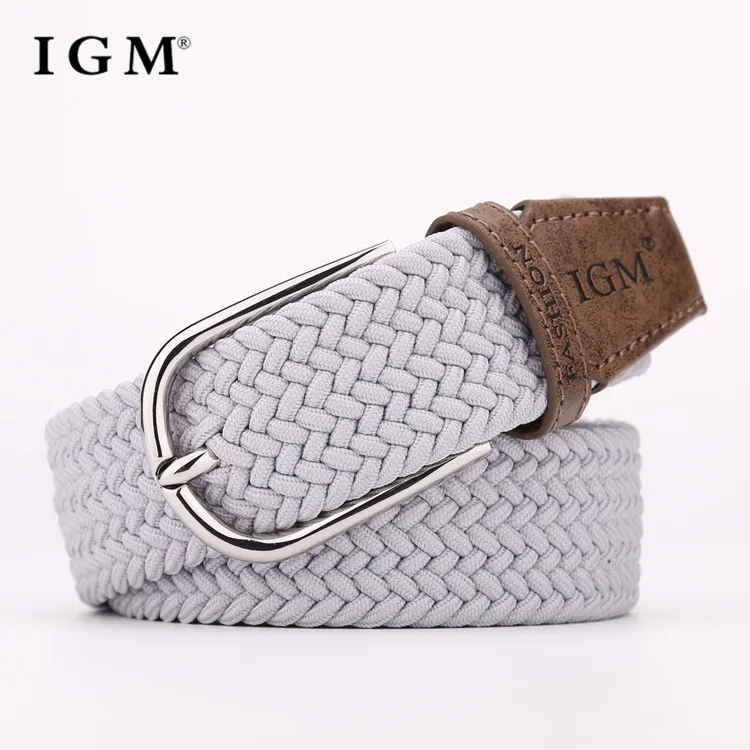 IGM Elastic dressy canvas braided manufacturers for women jeans belt
