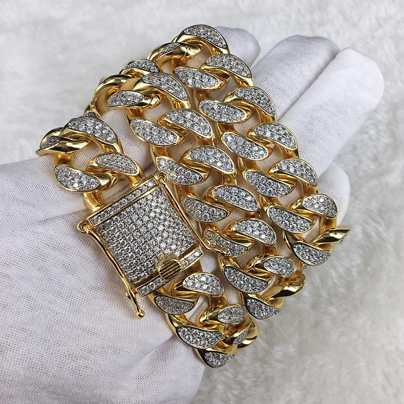 Iced Out Hip Hop Diamond Miami cuban link chain