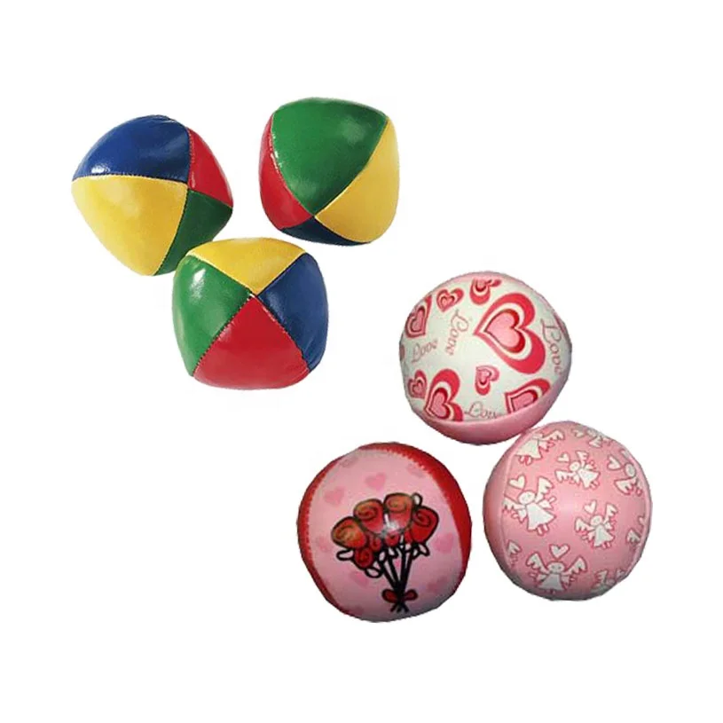 
 Высококачественный кожаный мяч для жонглирования 3 шт. в комплекте для детей с пользовательским логотипом  