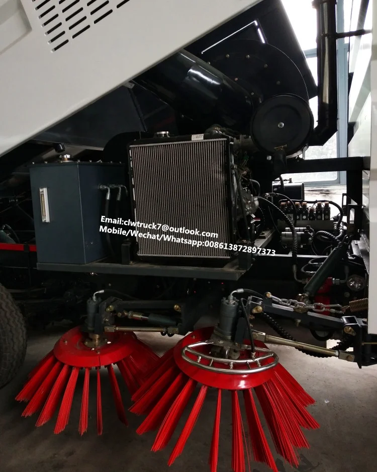 Right Hand Drive FAW truck mounted road sweeper/price of road sweeper truck