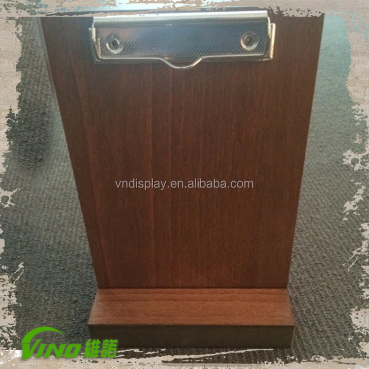 Good Quality wooden menu stand Restaurant food menu display menu holder stand