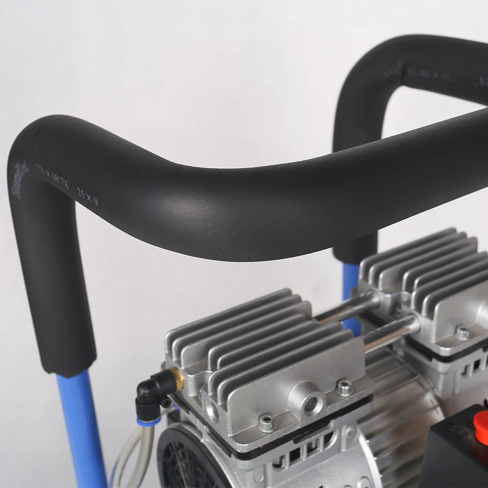 Best design upright stand up vertical mini small quiet silent oilless oil-free dental medical air compressor